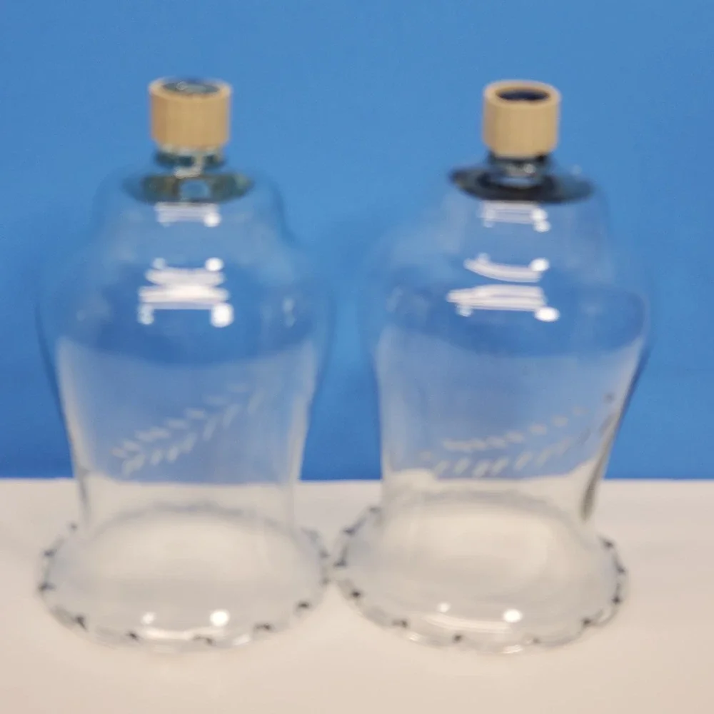 Votive Cups Glass Etched Wheat Peg Candles Home‎ Interiors Set of 2
